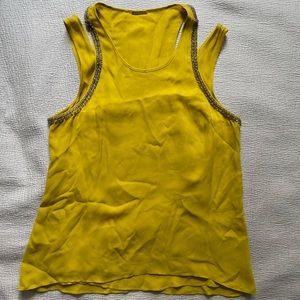 Chartreuse Rebecca Minkoff Keri Tank Top Beaded